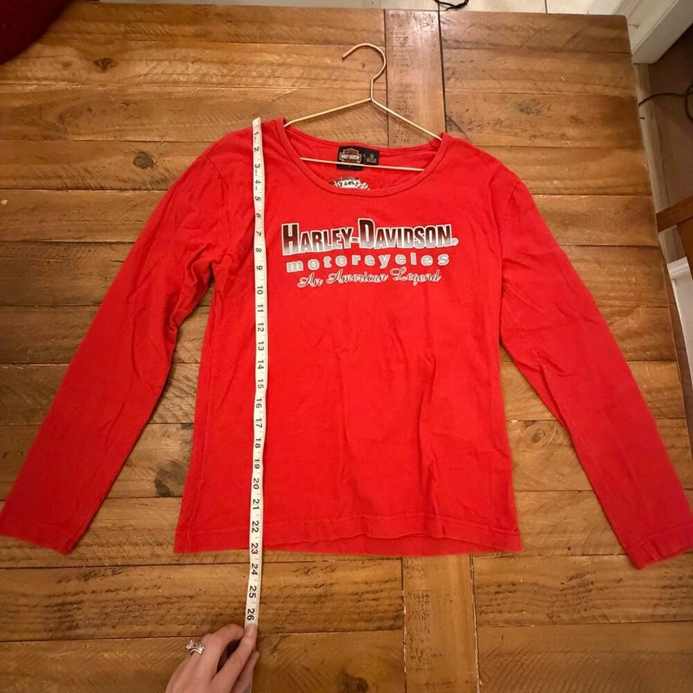 Harley-Davidson Red Long Sleeve Shirt medium - Picture 4 of 5